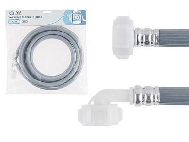 Шланг заливной для стиральной машины 4,0 м, ПВХ, AV Engineering AVE3303400