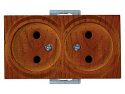 Розетка 2-ая, скрытая, б/з, вишня, RITA, 16 A, 250 V, IP 20, Mutlusan 22002030256