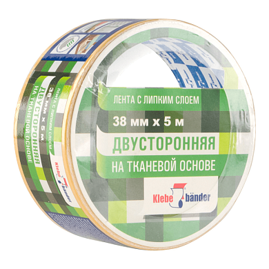 Лента клейкая двухсторонняя 38мм х 5м Klebebander (KPV305T), в и/у