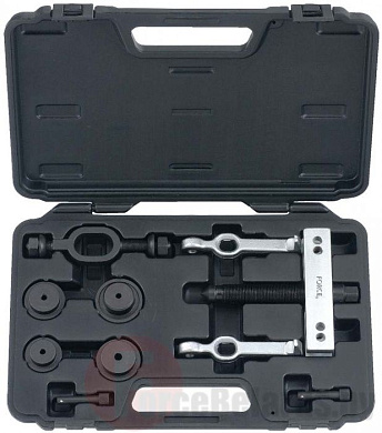 Съемник подшипников Force 666A01 двухлапый прямой, с оправками для их запрессовки 16 пр.