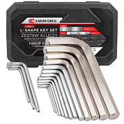 Набор Г-образных ключей HEX (6-гр) 2-19 мм, TORX T25, T30, T40 13+3 пр EVERFORCE EF-5137D+3