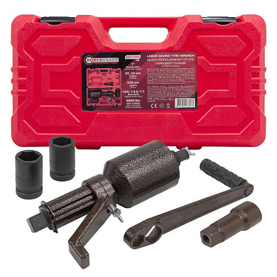 Гайковерт ручной с редуктором 1", головки 32, 33 мм, L330 мм, 1:1/1:4.2/1:64, 6800 Н/м ForceKraft FK-3411393 HS