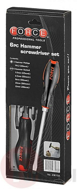 Набор ударных отвёрток PH, SL 6 пр. Force 20610A