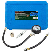 Компрессометр для бензиновых двигателей, 0-21bar, 4 пр. RockForce RF-907G09