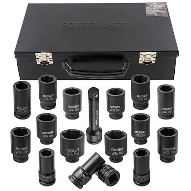 Набор головок ударных глубоких 3/4''16пр.(6гр.)(17,19,21,22,24,27,30,32,34,35,36,36-12гр,38,41,46,50мм)