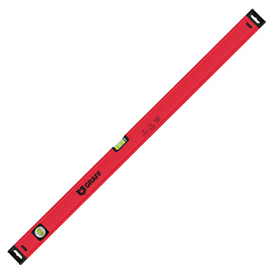 Уровень строительный усиленный 1000 мм 2 глазка DC520 Expert GRAFF