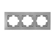 Рамка 3-местная серебро, Стиль новый, Bylectrica ЮЛИГ.735212.553сер