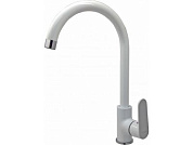 Смеситель для кухни, латунь, белый + хром L4077W Ledeme