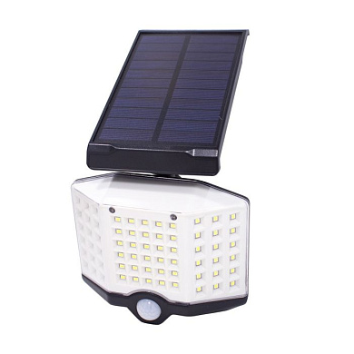 Светильник светодиодный на солнечной батарее с датчиком движения и пультом Forsage F-RK-SWB5080C-PIR