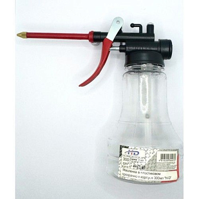 Масленка в пластиковом прозрачном корпусе 300 мл H-D HD-0691