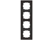 Рамка 4-ая вертикальная черная, RITA, Mutlusan 2220 800 2484