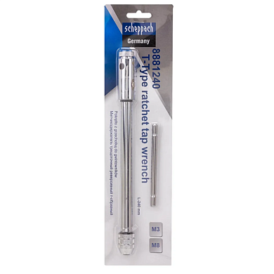 Метчикодержатель трещоточный Т-образный 240 мм М3-М8 Scheppach Sch-881240