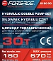 Цилиндр гидравлический 30 т, для пресса в комплекте со станцией гидравлической и манометром Forsage F-0100-3Q