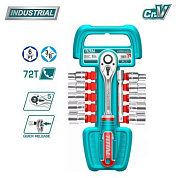 Набор торцевых головок 8-19 мм 3/8" 6-гр 12 пр TOTAL THT381121