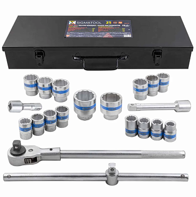 Набор головок 19-50 мм 21 пр. 3/4'' 12-гр. SIGMATOOL Sigmatool-6212-9