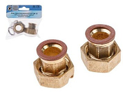 Узел присоединительный DN-15 х 36 мм, 2 шт. в инд. уп, Цветлит ZW50145