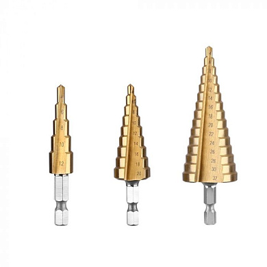 Набор сверл по металлу ступенчатых 4-12, 4-20, 4-32 мм мм DH21 (3 шт) DEKO 065-0689