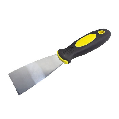 Шпатель нержавеющей, с прорезиненной ручкой 2''-50мм Profi