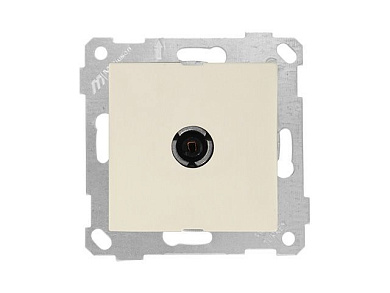 Розетка телевиз. 1-ая, скрытая, без рамки, с/з, 11dB, переходная, кремовая, RITA, Mutlusan 22001700102