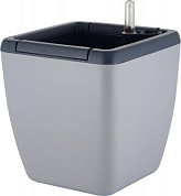 Горшок с автополивом InGreen Munchen 5л с вн.вставкой 2,2л, квадратный, Утренний туман Пластик Репаблик IG622411025