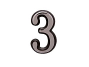 Цифра дверная АЛЛЮР БОЛЬШАЯ пластик "3" хром, 6972 УЗК 6972