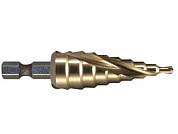 Сверло ступенчатое HSS-TiN с коническим желобком, 4-12, хв. 6-гр Makita D-40179