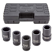 Набор головок ударных глубоких 1" 5 пр., 12-гр., 27, 32, 33, 36, 41 мм Forsage F-8051-9MPB