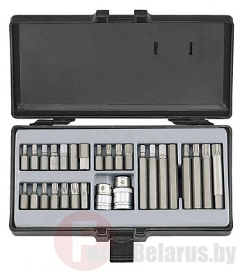 Набор бит HEX, Torx, Spline 28 пр. 10 мм Force 4283