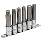 Набор головок-бит Spline, Torx, HEX 1/2'' 6 пр. Forsage F-40920L