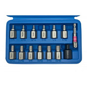 Набор экстракторов для шпилек 1/8"-15/32" + адаптер, 14 пр, 42CrMo H-D HD-05892