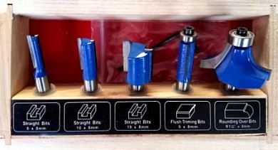 Набор фрез 5*8 F, в чемодане Диолд 5*8 F (90101004)