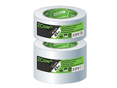 Лента алюминиевая клейкая 72 мм х 45 м ZOOM 02-5-5-102