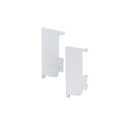 Комплект заглушек металлич. внутр. к профилю Gola, L-образных (левая+правая) белый матовый 3 AKS 111476