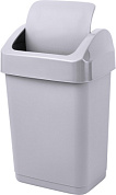 Контейнер для мусора "Step" 12 л, с крышкой-маятником, серый Пластик Репаблик SC480311025