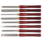 Набор стамесок 435 мм 8 пр, деревянная ручка HSS 4341 Yato YT-62780