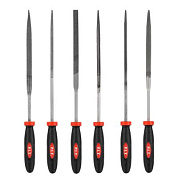 Набор надфилей HSET03-0006 (6шт, №3, 200/100 мм, перекрестная насечка, двухкомп. рукоятка) PIT HSET03-0006