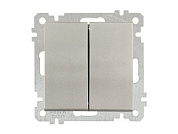 Выключатель 2-клав., скрытый, без рамки, винт. зажим, титан, DARIA, 10 A, 250 V, IP 20, Mutlusan 21004020283