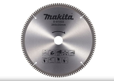 Диск пильный 260х30 мм 120 зуб. универсальный Makita D-81832