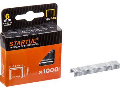 Скобы 6 мм тип 140, 1000 шт STARTUL MASTER ST4554-06