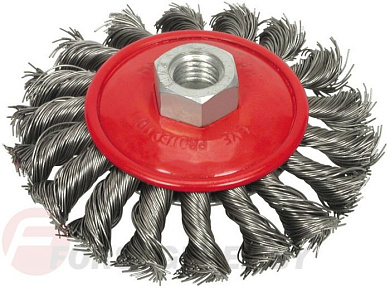 Щётка-крацовка получаша крученная 100 мм М14 Vorel 06977