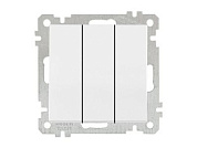 Выключатель 3-клав., скрытый, без рамки, пруж. зажим, белый, DARIA, 10 A, 250 V, IP 20, Mutlusan 21004090101