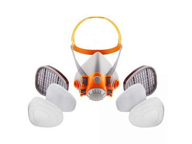 Полумаска 6500 с фильтрами 6510 А1 с предфильтрами и с держателями р-р М JETA SAFETY J-SET6500-M