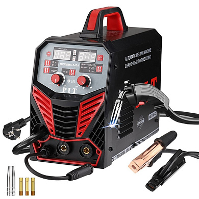 Сварочный полуавтомат, 145А,ПВ-60,MMA 1,6-4мм, 4,0кВт, MIG 0,8-1,0мм PIT PMIG145-C2