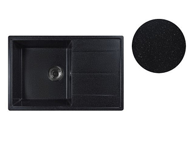 Мойка кухонная из искусственного камня BENEFIT черный 730х470 мм, AV Engineering AVE730470BKA