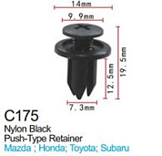 Клипса для крепления внутренней обшивки а/м Мазда пластиковая, 100шт Forsage клипса C0175(Mazda)