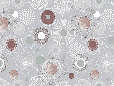 Клеенка столовая, нетканая основа с ПВХ покр. "DECO", 1 м.пог., (продажа кратно 20 м!) PERFECTO LINEA 11-165186