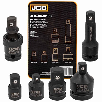 Набор адаптеры ударные, кардан ударный, удлинитель ударный 6 пр JCB JCB-4068MPB