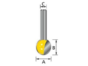 Шаров.фреза 15,9х15,9х8х32х2Т Makita D-10958