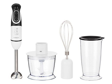 Блендер погружной AHB-542, 900 Вт, регул.скор., венчик, измельчитель, стакан NORMANN AHB-542