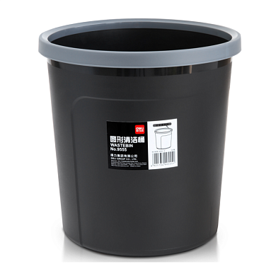 Урна для мусора "Deli", 10 л,  пластик, черный